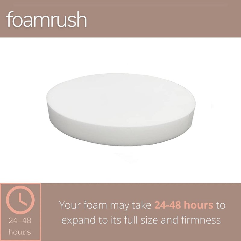 FoamRush 2" x 36" Diameter Premium Quality High Density Upholstery Foam (Bar Stools, Seat Cushion, Pouf Insert, Patio Round Cushion Replacement) Made in USA - Image 2